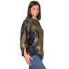 24seven Comfort Apparel Green Tie Dye Batwing Sleeve Relaxed Fit Top - image 2 of 4