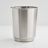 iDesign Stainless Steel Round Bathroom Trash Can - Set of 2 - Brushed - 4 of 4