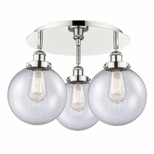 Canton - 3 Light Flush Mount In Art Deco Style-11.88 Inches Tall and 19.75 Inches Wide - 1 of 1
