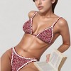 Anna-Kaci Women's Scroll Print Bikini Set Triangle Top High Cut Bottom Contrast Trim Swimsuit - 2 of 4