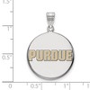 Black Bow Jewelry Sterling Silver Purdue Boilermakers NCAA Large Pendant - 2 of 3