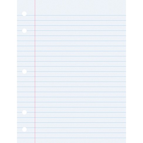 School Smart College Ruled Filler Paper, 5-hole Punched, 8-1/2 X