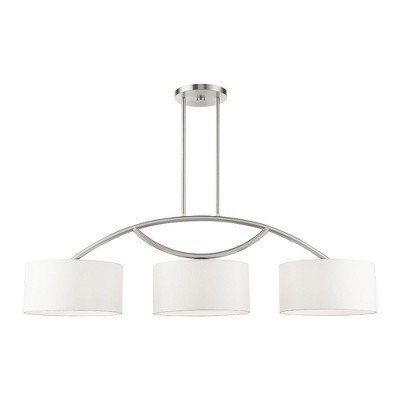 Livex Lighting Meridian 3 - Light Chandelier in  Brushed Nickel