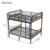 NicBex Twin XL/Full XL Over Queen/Queen/Full Bunk Bed with Ladder&Safety Guardrails,Multifunctional Metal Bunkbed for Teens&Adults,Noise-Reduced,Black - 3 of 4