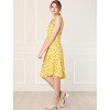 Allegra K Women's Daisy Spaghetti Strap Summer Cami Sleeveless Floral Dress - 4 of 4