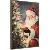 Amanti Art 28"x41" Santa Reading II by Melloi Framed Canvas Wall Art Print - 2 of 4