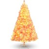 HOMDOX 6ft Pre-lit Flocked Artificial Christmas Tree, Pink Premium Hinged Artificial Pine Lighted Holiday Tree w/ 640 Dense Branch Tips, 250 Lights - 2 of 4