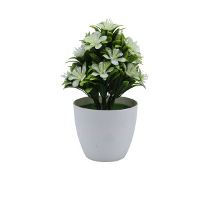 Unique Bargains Fake Plants Five-Leaf Cinquefoil Plant Plastic 3.15"x3.15"x7.87" 1 Pcs - 1 of 4
