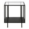 Black Bronze Side Table with Metal Shelf - Henn&Hart - 2 of 4