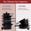 Cuisinel Heavy Duty Pan Organizer, Extra Large 5 Tier Rack - Holds Cast Iron Skillets, Dutch Oven, Griddles - Black 15.4-inch - 2 of 4