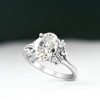 Pompeii3 2 1/5 Ct Oval Moissanite & Lab Created Diamond Engagement Ring 14k White Gold - 4 of 4
