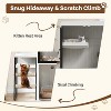 Hidden Litter Box Furniture, 2 Tier Enclosed Litter Box Furniture with Doors, Hidden Storage and Ladder - 3 of 4