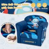 Infans Kids Sofa Toddler Upholstered Armrest Chair w/Solid Wooden Frame Navy - 3 of 4