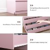 Modern PINK 6-Drawer Double Dresser Roomy Storage Chest for Closet Bedroom Living Room - 4 of 4