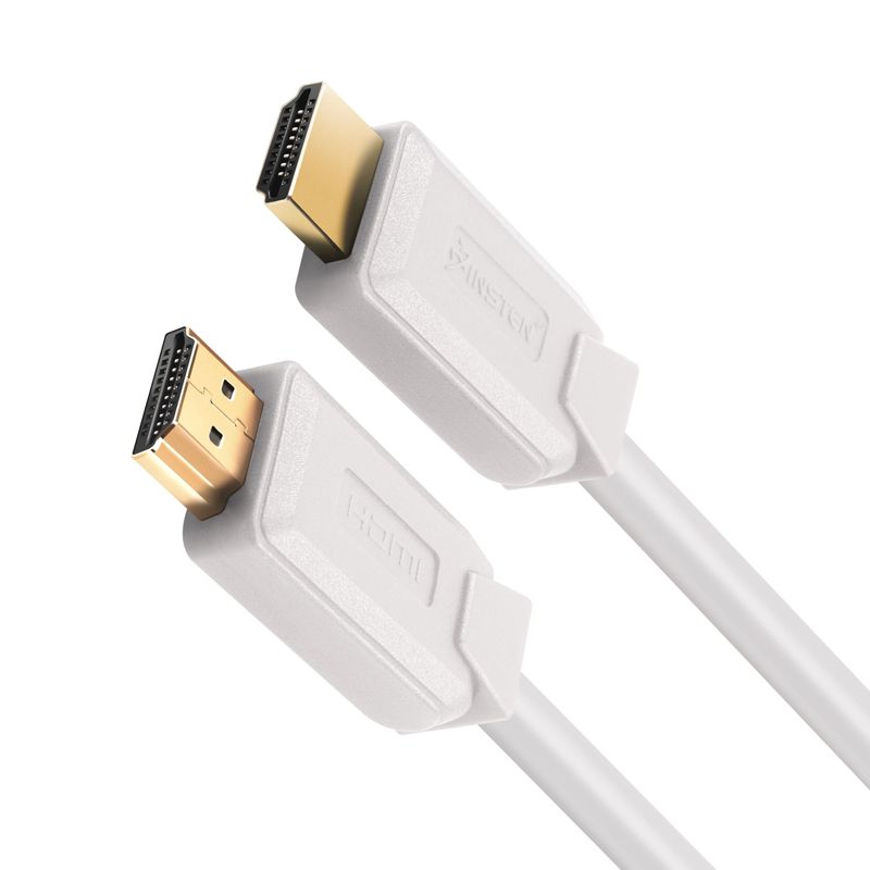 Insten - HDMI Male to Male Cable, 2.1 Version, 8K 60Hz, 48Gbps, PVC Cable, Gold Connectors, 6ft , White, 1 of 10
