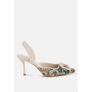 Miraya Embroidered Buckle Detail Stiletto Women Heels - 1 of 4