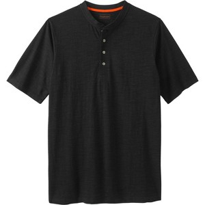 Boulder Creek by KingSize Heavyweight Short-Sleeve Henley Shirt - 1 of 4