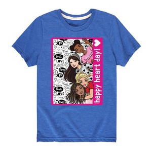 Boys' - Barbie - Happy Heart Day Short Sleeve Graphic T-Shirt - 1 of 4
