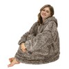 Catalonia Women's Blanket Hoodie Sweatshirt, Cozy Comfortable Fluffy Soft Fleece Lounging Pullover, Warm Fleece Hooded with Pockets Gift for Adult - 4 of 4