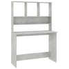 vidaXL Desk with Shelves Concrete Gray 43.3 in.x17.7 in.x61.8 in. Engineered Wood - 2 of 4