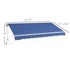 Sapphtopaz 12'x10' Retractable Awning Manual Patio Awnings Sunshade Shelter 280gsm UV Resistant with Manual Crank Handle - 4 of 4