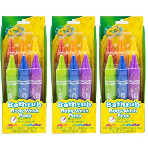 6ct Crayola Body Wash Bath Pens - Unscented - 3pk/6 Fl Oz : Target