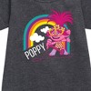 - Trolls - Poppy Singing Graphic Short Sleeve Fleece Dress - 2 of 3