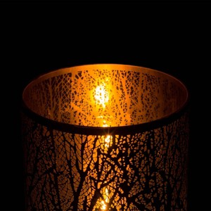9" Indoor/Outdoor Branching Tree Décor with Tungsten Lights and Timer Black - Alpine Corporation - 1 of 4