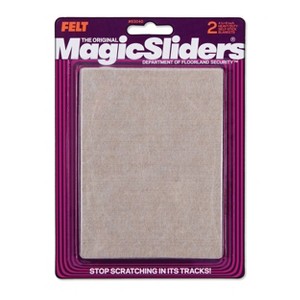 Magic Sliders 2pk 4.5''X6" Heavy Duty Adhesive Self-Stick Oatmeal Blanket - 1 of 3