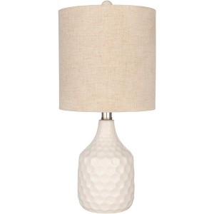 Mark & Day Leoben 18.5"H x 9"W x 9"D Traditional White Table Lamps - 1 of 4