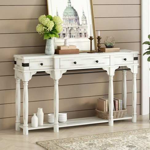 Vintage Style 60 Console Table With