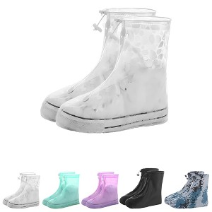 Unique Bargains Reusable Waterproof Shoe Covers Non-Slip for Men Women Easy to Clean Portable 1 Pair - 1 of 4