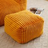 Okak Modern Plush Corduroy Floor Bean Bag Sofa Chair with Armrests & Footstool,Lazy Lounge Couch for Living Room,Bedroom - 4 of 4
