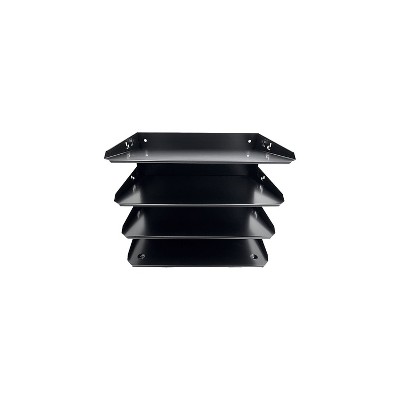 Huron 4-Compartment Steel File Organizer Black (HASZ0152)