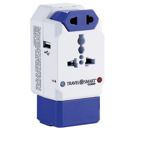 Insten Switchable Universal Dual Usb Plug Worldwide Travel Adapter, White :  Target