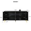 CAVINAS Creative 4-Door Handleless Sideboard Cabinet with Press-to-Open Design,Modern Buffet Cabinet with Storage for Kitchen,Dining Room - 4 of 4