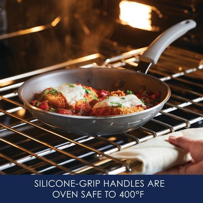 Gray Aluminum Nonstick 10-Inch Frying Pan with Ceramic Coating