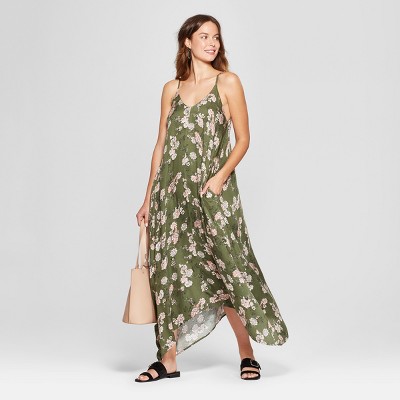 target green maxi dress