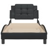 vidaXL Bed Frame without Mattress Black 39.4"x74.8" Faux Leather - 4 of 4