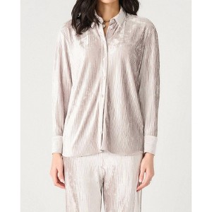 Women's Plisse Velvet Blouse - Dex - 1 of 3