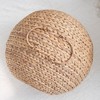 Water Hyacinth Woven Wicker Round Cat Bed Cave with Handles - 18" x 18" x 18" - For Any Size Cat Breeds, Chihuahua and Use with Cat Tower - 3 of 4