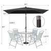 Crestlive Products 9 x 5 FT Patio Outdoor Umbrella  Rectangular Tilting Parasol Waterproof Navy Blue - 3 of 4