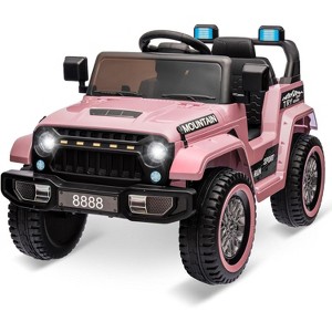 12V Kids Ride-On Truck Car, Battery-Powered Electric Vehicle with Remote Control, 3 Speeds, LED Lights, Music, MP3, USB, Bluetooth, Ages 3-6 - 1 of 4