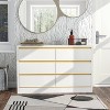 24/7 Shop At Home Windsong Modern 6 Drawer Dresser: Faux Gold Trim, Easy-Glide Storage - 3 of 4
