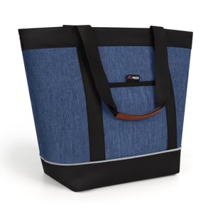 New York XPress BB-1102 Large 37L Insulated Cooler Tote Bag, Reusable Thermal Cooler Bag with Front Pocket & Top Zipper 15" - 1 of 4