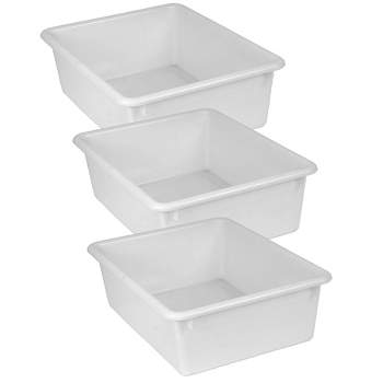 Romanoff Double Stowaway® Tray Only, White, Pack of 3