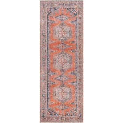 Mark & Day Mackey Washable Woven Indoor Area Rugs Burnt Orange