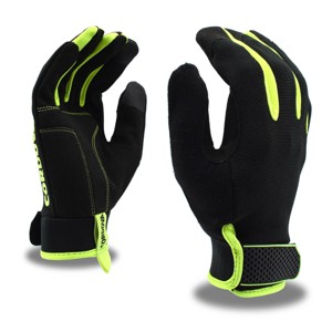 Cordova Safety Products XL Synthetic Leather with Padded Palm Green: Adult Work Gloves for Construction, Spandex Material - 1 of 3