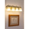 Sunset Lighting Four Light Bath Vanity, Satin Nickel Finish with Faux Alabaster Glass - 4 of 4