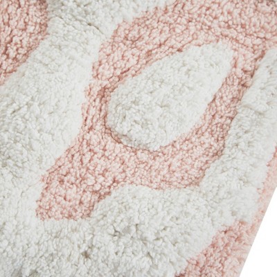 Casablanca Medallion Pink Cotton Tufted Bath Rug
